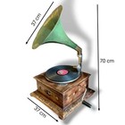 Antique Gramophone Fully Functional Working Phonograph Wind-up Record Player Vin