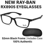 New Ray-ban Rx8905 Eyeglasses Black Frame 52mm With Case Authentic Unisex