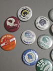 Vintage Nfl Football Pinback Button Pin Lot Of 21 Bengals Bears Patriots 1 25 