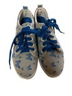 Bu Collections Sneakers Tennis Shoes Gray With Blue Butterflies Wm Size 9 Classy