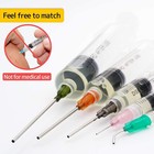 Glue Applicator Syringe With Blunt Tip Needle And Cap  For Liquid  Glue  Ink  Pe