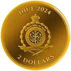 2024 Niue Burning Bitcoin 24k Gilded 1 Oz Silver Colorized Coin