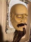 Signed Noh Mask Okina Japanese Antique Carved Wooden Mask