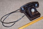 1940 s Black Bakelite Bell System Operator Assist Telephone Antique Phone