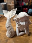 Mermaid Bookends Rare Unique Fairy Tale Fantasy Classical Figure Plaster