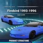 Tpe Dash Cover Bezel Fit Pontiac Firebird 1993-1996 Dark Gray