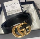 Gucci Belt Double G Buckle Leather Belt For Men women Size 100