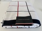 Tommy Hilfiger Bath Towel 35 x79  Dyed Tile White - Nwt