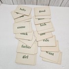 Vintage 33 Word Picture Flash Cards 1950s Ephemera Junk Journals 