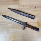 Vintage German Military Mauser Bayonet Knife W  Scabbard Asfa Turkish