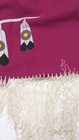 Handmade Native American Style Shawl Purple Feather Pipe Design Fringe Beads