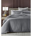  550 New Hotel Collection Linen Modal Blend 3 Piece Queen Comforter Set Gray