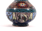 Antique Japanese Meiji Cloisonne Enamel Vase 9 25  Bird Motif Damaged