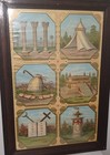 Rare Vintage Odd Fellows Print Gold Old Frame 10 Commandments Poster Size Ioof