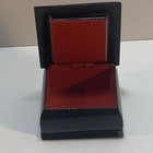 Russian Lacquer Trinket Box Troika Black Hinged Wooden Hand Painted