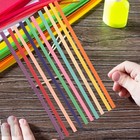 150 Pcs Flat Bamboo Strips For Basket Weaving Colored Cane Webbing Craft
