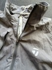 Taylormade Zero Restriction Rain Jacket Large Gray Waterproof Golf Full Zip