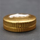 Vintage Bourjois Evening In Paris Rouge Compact Brass Raised Silver Angel Wing