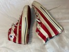 Vintage Converse Made In Usa All Star High Top Sneakers Size 3 American Flag