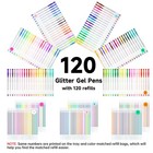 Shuttle Art 240 Pack Glitter Gel Pens  120 Colors Glitter Gel Pen Set With 120