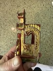 Antique 19th C Chinese Polychrome Painted Carved Wood Statue Figurine Pagoda 5    