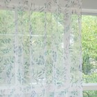 Windows Printing Pattern Sheer White Curtains 72 Inches Length 2 Panels Voile   