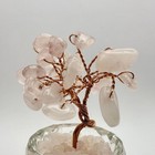 Gemstone Tree Rose Quartz In Glass - Handmade  Feng Shui Lucky Charm 7x4cm