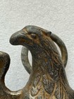 Vintage Cast Brass American Eagle Flag Pole Topper Finial Spread Wings Americana