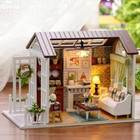 Wizardi Miniature Roombox Kit - Cozy Living Room Dollhouse Kit