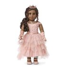 African American Girl Winter Princess Doll Black Hair Dress Swarovski Box