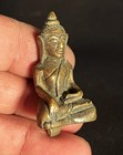Old Thai Amulet Buddha  Phra Yod Thong Ayutthaya Bronze