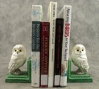 Pair Wise Snowy Owl Cast Iron Bookends Heavy Vintage Syle New