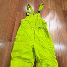 Lands End Squall Grow-a-longssnowboard Ski Snow Bibs Insulated Lime Green Sz 12