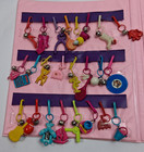 Retro Vtg 1980 s Plastic Clip Bell Charms 50  Charms Album Chain Kidcore Twee