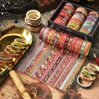 36 Rolls Skinny Washi Tape Set Gold Foil Detailing Arts Adhesive Tapes Kawaii