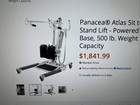 Sit-to-stand Patient Lift  Panacea 500lb  Battery And Remote  Multi Function