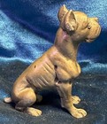      Exquisite Pewter Boxer Dog Figure  Signed Peltro  Italy  3 1 2  Tall     