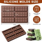Chocolate Bar Mold non-stick Chocolate Molds  100  Food Grade Silicone Deep Choc