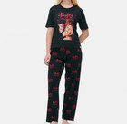Official Buffy The Vampire Slayer Graphic Pyjama Set Btvs Pjs Tee   Trousers New