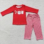 Baby Toddler Christmas Boutique Outfit Santa Claus Milk Cookie Xmas Clothes