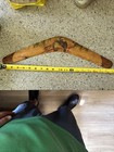 Wood Australia Vintage Aboriginal Made boomerang W  Nice Hand-painted Kookaburra