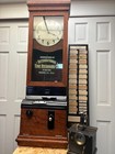 1900s International Time Recorder  - Time Card Rack And Follett Time Recorder   