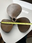 Heavy 5lb Antique Vintage 11    Bronze Brass 3 Blade Boat Propeller 2472h