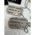 Us Navy Dog Tags Jimmie G Dennison 468 81 05 Usn-u1 2 Piece Set D5