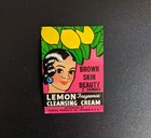 1930s Lemon Cleansing Cream Famous Products Valmor Label Black Americana