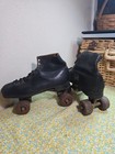 Vtg Chicago Roller Skates Ware Bros 1914 Plates Black Size 7 Fo-mac Clay Wheels