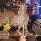 1900s Copper Rooster Weather Vane Gamecock  Primitive Usa Original Free Pickup