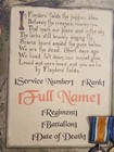 Wwi Memorial Scroll In Flanders  Fields - Military Art Remembrance Print Ww1