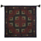 Home Heart Brands Hand Quilted Country Log Cabin Throw Quilt 45 x45  Rod Pocket