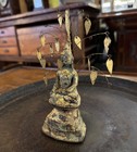 18th-19th Century Burmese Inwa Period  ava  14cm Gilt Bronze Buddha   Bodhi Tree